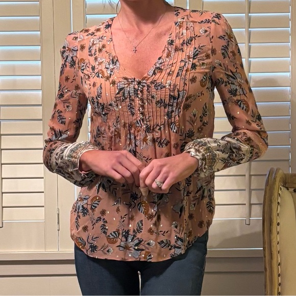 Veronica Beard long sleeve silk blouse - Picture 3 of 13